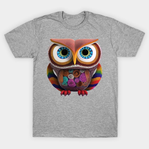 Owl alebrije, AI art T-Shirt by Dendros-Studio